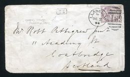 GB RAILWAYS QUEEN VICTORIA SCOTLAND NIGHT UP WALES TRAVELLING POST OFFICE 1894 - Brieven En Documenten