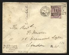 GB SKIPNESS TO LONDON 1882 COVER - Marcophilie