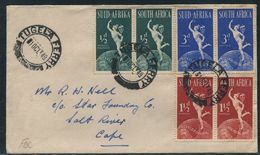SOUTH AFRICA UPU 1949 FDC TUGELA FERRY INVERTED TIME CODE - Ohne Zuordnung