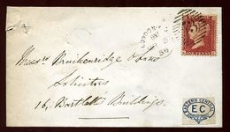 GB LONDON 1858 EASTERN CENTRAL/EC LABEL - Marcophilie