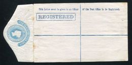 GB VICTORIA STATIONERY REGISTERED ENVELOPE FIRST DESIGN 1877 - Autres & Non Classés