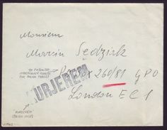 POLAND WW11 COVER TO "UNDERCOVER" ADDRESS - Government In Exile In London