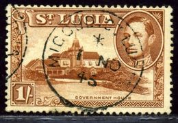 ST LUCIA KG VI RARE POSTMARK MICCUDI - St.Lucia (...-1978)