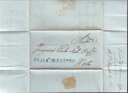 PORTUGAL 1842 "20 Reis"  ENTIRE TO PORTO - ...-1853 Prefilatelia