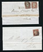 GB VICTORIA NEWBURY BERKSHIRE TRAVELER POSTMARKS 1844/47 - Brieven En Documenten