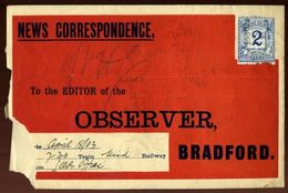 GB MIDLAND RAILWAY YORKSHIRE DAILY OBSERVER - Marcophilie