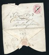 GREAT BRITAIN STATIONERY VICTORIA PENNY PINK  BELLINGHAM MANUSCRIPT 1862 - Brieven En Documenten