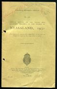 NYASALAND COLONIAL REPORT 1931 TOBACCO - Reino Unido