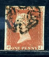 G.B. 1841 LINE-ENGRAVED 1d RED-BROWN PLATE 10 - Usati