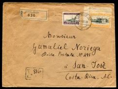 GREECE 1928 ETOLIKON REGISTERED TO COSTA RICA - Cartas & Documentos