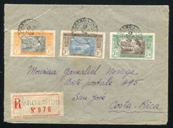 IVORY COAST AMAZING REGISTERED COVER TO COSTA RICA - Covers & Documents