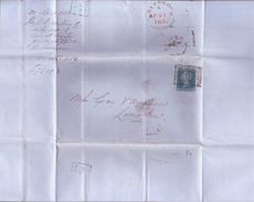 GREAT BRITAIN 1852 GLASGOW-LANARK ENTIRE - Storia Postale