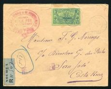 NEW CALEDONIA AMAZING REGISTERED COVER TO COSTA RICA - Brieven En Documenten