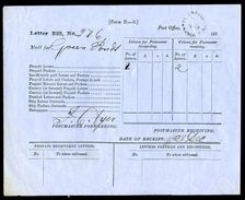 TASMANIA 1876 LETTER BILL FROM BRIGHTON - Usati