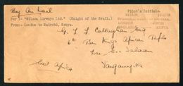 KENYA TANGANYIKA AIRMAIL 1929 WILSON AIRWAYS KINGS AFRICAN RIFLES - Kenya & Ouganda