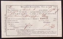 LICHTENSTEIN TRAVELLING POST OFFICE RECEIPT 1853 - ...-1912 Vorphilatelie