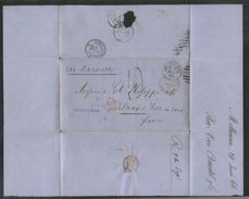 AUSTRALIA 1866 MELBOURNE TO FRANCE - Covers & Documents