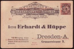 GERMANY 1890's COAL ADVERTISING POSTCARD - Private & Lokale Post