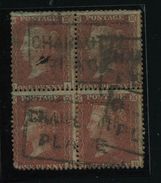 GREAT BRITAIN LINE ENGRAVED PENNY RED SCOTLAND EDINBURGH CHARLOTTE PLACE BLK/4 - Sin Clasificación