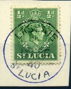 ST LUCIA  VILLAGE POSTMARKS LABORIE KG6 - St.Lucia (...-1978)