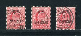 GB KING EDWARD 7TH OFFICIAL STAMPS O.W. OFFICIAL LEEDS LIVERPOOL - Sin Clasificación