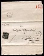 GERMAN STATES - BADEN 1860 1KR BLACK PERF - Briefe U. Dokumente