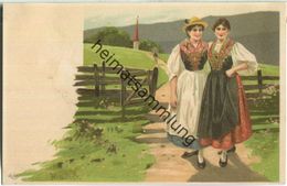 Alfred Mailick - Zwei Frauen In Tracht - Künstleransichtskarte Ca. 1900 - Mailick, Alfred