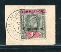 NEW HEBRIDES KING EDWARD 7TH RARE 1/- STAMP - Usados