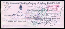 AUSTRALIA GB EGYPT CHEQUE 1969 - Cheques & Traveler's Cheques