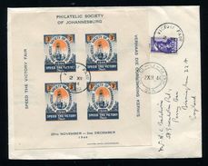 SOUTH AFRICA RARE SPEED THE VICTORY WORLD WAR TWO SKELETON POSTMARK 1944 - Unclassified