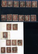 GB LINE ENGRAVED 1841 1d RED-BROWN SELECTION - Sonstige & Ohne Zuordnung