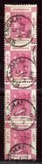 CHINA SHANGHAI HONG KONG QV  SUPERB 2c STRIP - Other & Unclassified