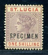 ST LUCIA QV SPECIMEN 1887 - Ste Lucie (...-1978)