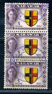 SARAWAK KG6 $5 SUPERB STRIP OF THREE - Sarawak (...-1963)