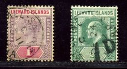 LEEWARD ISLANDS ANTIGUA POSTMARKS QV KE7 - Leeward  Islands