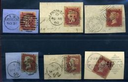 GB - QV 1d STARS POSTMARKS - Used Stamps