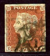 GB LINE ENGRAVED 1841 1d RED-BROWN IVORY HEAD - Andere & Zonder Classificatie