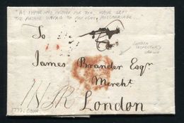 GB SCOTLAND EDINBURGH LONDON 1773 INSPECTOR'S CROWN - ...-1840 Préphilatélie