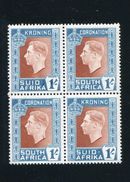 SOUTH AFRICA GEORGE SIXTH 1937 CORONATION BLOCK VARIETY - Unclassified