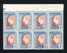 SOUTH AFRICA GEORGE SIXTH CORONATION BLOCK VARIETY 1937 - Unclassified