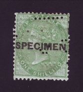 GREAT BRITAIN 1856 1 SHILLING SPECIMEN SLOPER PERFIN - Ficción & Especimenes