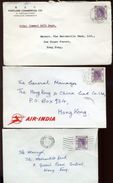 HONG KONG 1961/63 COMMERCIAL MAIL POSTMARKS - Lettres & Documents