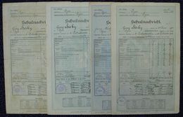 CZECHOSOLOVAKIA AUSTRIA SCHOOL REPORTS 1908/1918 FISCALS - ...-1918 Voorfilatelie
