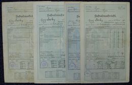 CZECHOSOLOVAKIA AUSTRIA SCHOOL REPORTS 1908/1918 FISCALS - ...-1918 Préphilatélie