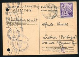 POLAND TO PORTUGAL UNDERCOVER ADDRESS WW2 - Autres & Non Classés