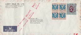 HONG KONG - Uttwil/Schweiz-Zollstempel. - Cartas & Documentos