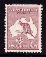 Australia 1929 Kangaroo 2/- Maroon Small Multi Wmk MH - Listed Variety - Ongebruikt