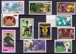 Benin 1984, Overprinted Plane, G. Washington, Tubercolosis, Red Cross, Space, UIT, Handicap, Van Gogh, 11val - George Washington