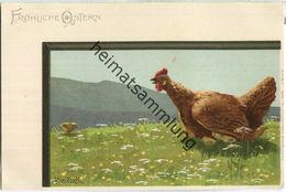 Alfred Mailick - Fröhliche Ostern - Huhn - Küken - Künstleransichtskarte Ca. 1900 - Mailick, Alfred