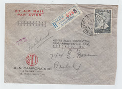 Greece/USA REGISTERED AIRMAIL COVER 1945 - Briefe U. Dokumente